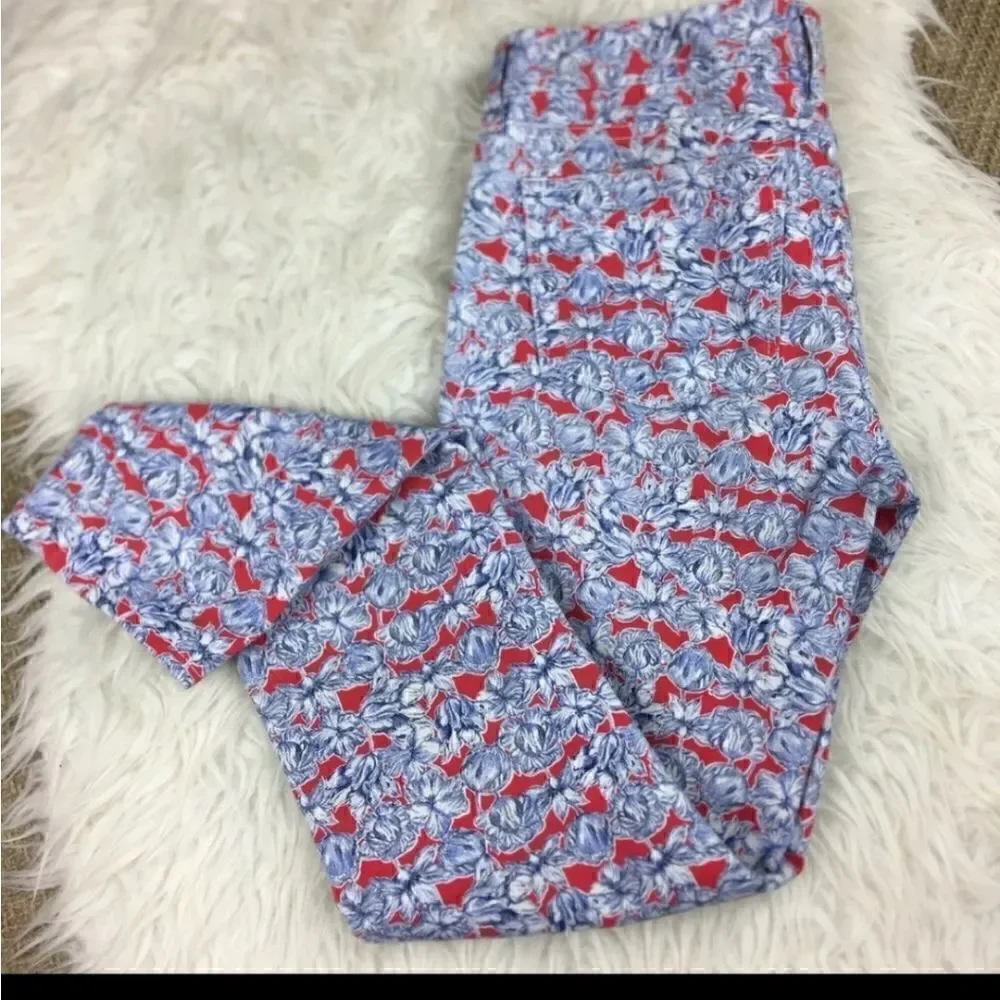 J CREW Toothpick Ankle Floral Pants